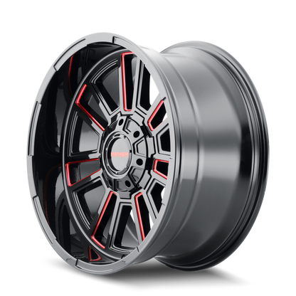 MAYHEM APOLLO GLOSS BLACK MILLED PRISM RED | 20x9 | 6x135 | 18mm | 8115-2937BTR18