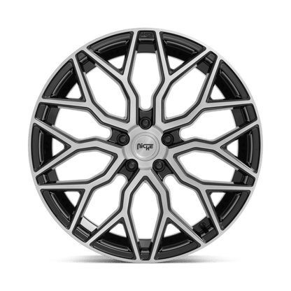 Niche 1PC | M262 MAZZANTI | 19.0x8.50 | 5X114.3 | 35 | GLOSS BLACK BRUSHED FACE