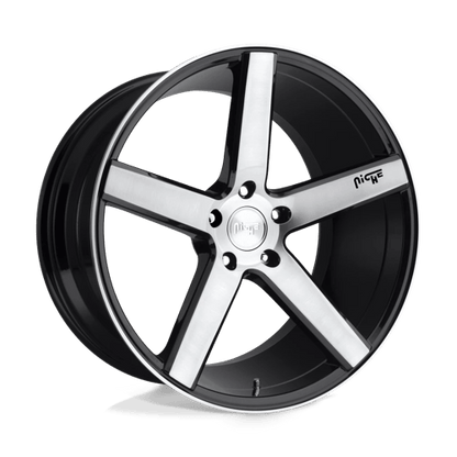 Niche 1PC | M124 MILAN | 22.0x9.00 | 5X114.3 | 38 | GLOSS BLACK BRUSHED
