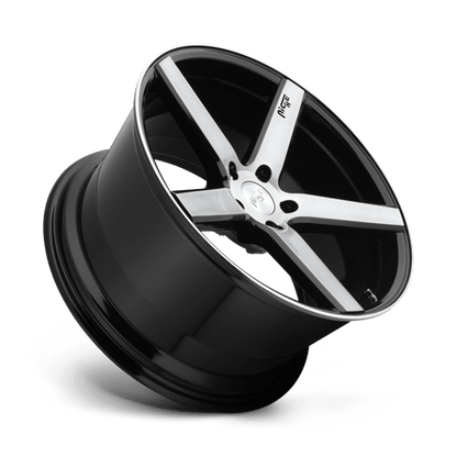 Niche 1PC | M124 MILAN | 22.0x9.00 | 5X114.3 | 38 | GLOSS BLACK BRUSHED