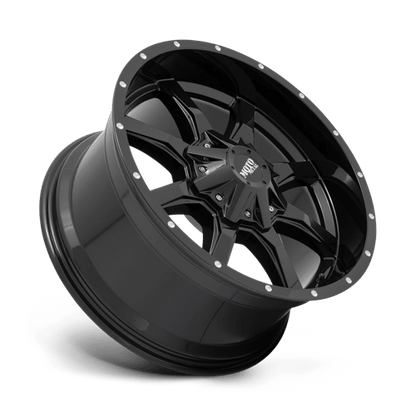 Moto Metal | MO970 | 20.0x10.00 | 8X165.1 | -24 | GLOSS BLACK W/ SPOT MILLED LIP
