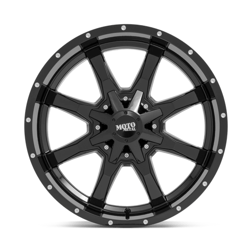 Moto Metal | MO970 | 18.0x10.00 | 8X170 | -24 | GLOSS BLACK W/ SPOT MILLED LIP