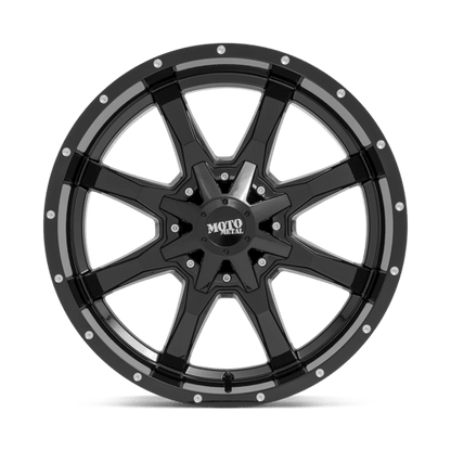 Moto Metal | MO970 | 16.0x8.00 | 6X120/6X139.7 | 0 | GLOSS BLACK W/ SPOT MILLED LIP