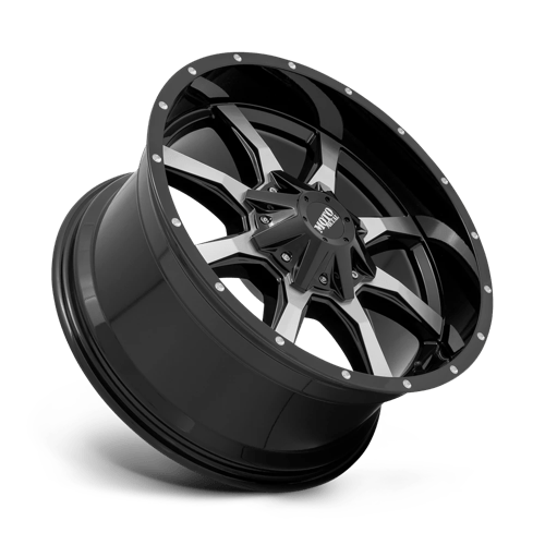 Moto Metal | MO970 | 20.0x10.00 | 5X114.3/5X127 | -24 | GLOSS BLACK W/ MACHINED FACE