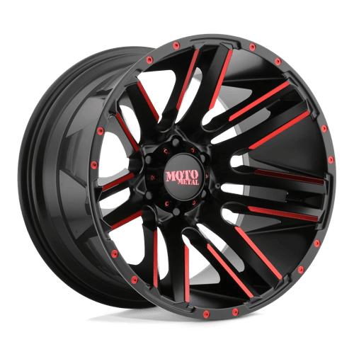 Moto Metal | MO978 RAZOR | 20.0x10.00 | 6X135 | -42 | SATIN BLACK MACH W/ RED TINT