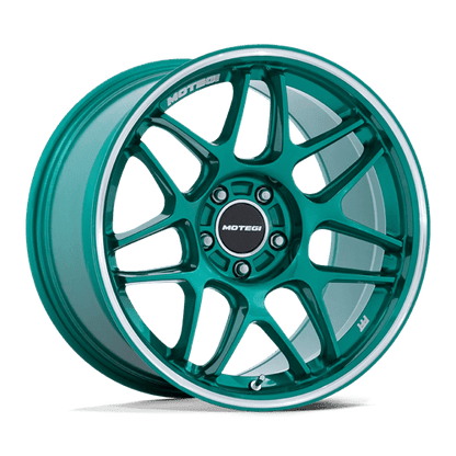 Motegi | MR158 TSUBAKI | 19.0x8.50 | 5X114.3 | 35 | HOKKAIDO GREEN W/ MACHINED LIP