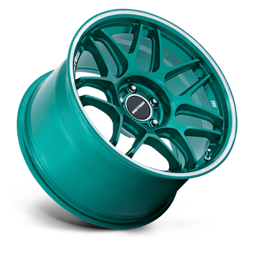 Motegi | MR158 TSUBAKI | 18.0x9.50 | 5X120 | 35 | HOKKAIDO GREEN W/ MACHINED LIP
