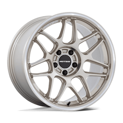 Motegi | MR158 TSUBAKI | 18.0x9.50 | 5X114.3 | 40 | MOTORSPORT GOLD W MACHINED LIP