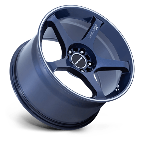 Motegi | MR159 BATTLE V | 18.0x9.50 | 5X120 | 35 | OBSIDIAN BLUE MACH LIP STRIPE