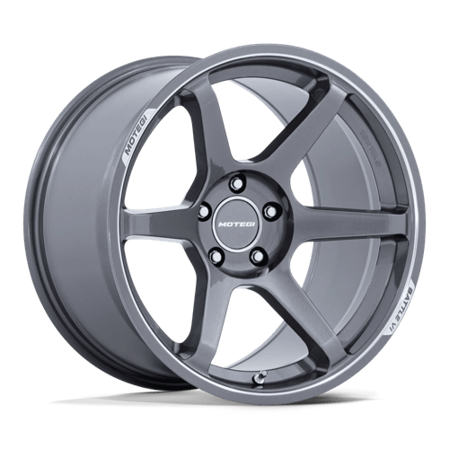 Motegi | MR160 BATTLE VI | 18.0x10.50 | 5X114.3 | 0 | GLOSS GUNZILLA W/ MACHINED LIP