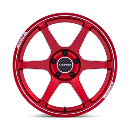 Motegi | MR160 BATTLE VI | 19.0x8.50 | 5X114.3 | 20 | CHERRY RED METALLIC W/ MCH LIP