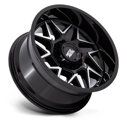 Moto Metal | MO812 TURBINE | 20.0x10.00 | 8X165.1 | -18 | GLOSS BLACK W/ MACHINED FACE