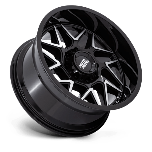 Moto Metal | MO812 TURBINE | 20.0x9.00 | 8X180 | 20 | GLOSS BLACK W/ MACHINED FACE