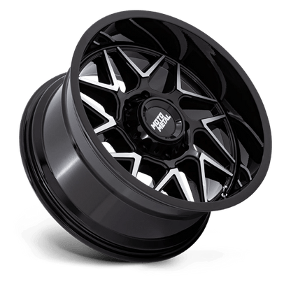 Moto Metal | MO812 TURBINE | 20.0x9.00 | 8X180 | 1 | GLOSS BLACK W/ MACHINED FACE