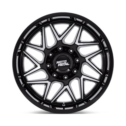 Moto Metal | MO812 TURBINE | 20.0x9.00 | 8X165.1 | 1 | GLOSS BLACK W/ MACHINED FACE