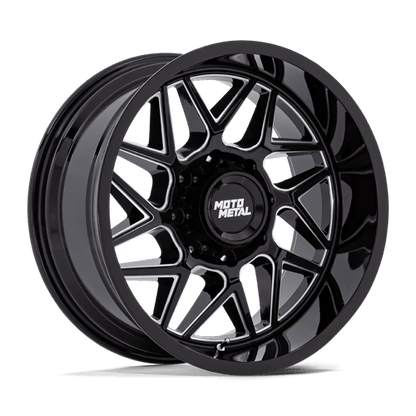 Moto Metal | MO812 TURBINE | 20.0x9.00 | 5X127 | 1 | GLOSS BLACK MILLED