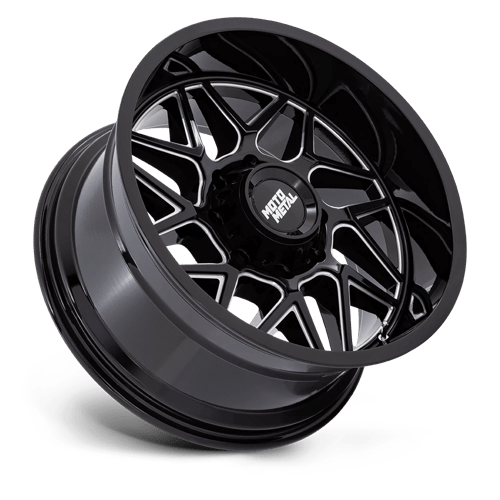 Moto Metal | MO812 TURBINE | 20.0x9.00 | 8X165.1 | 1 | GLOSS BLACK MILLED