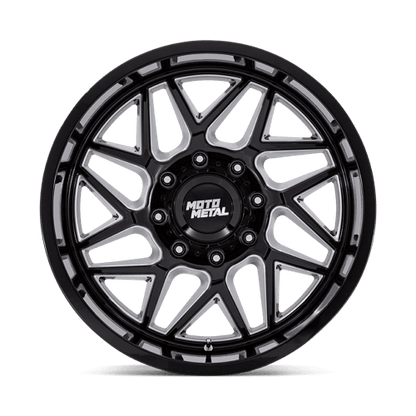 Moto Metal | MO812 TURBINE | 20.0x9.00 | 6X139.7 | 20 | GLOSS BLACK MILLED