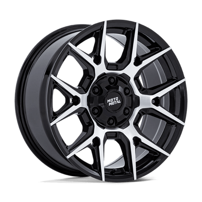 Moto Metal | MO813 MASON | 20.0x9.00 | 6X135/6X139.7 | 10 | GLOSS BLACK W/ MACHINED FACE