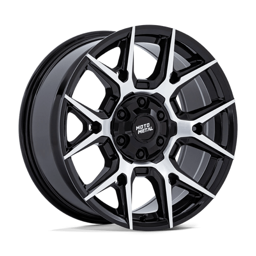 Moto Metal | MO813 MASON | 18.0x9.00 | 6X135/6X139.7 | 18 | GLOSS BLACK W/ MACHINED FACE