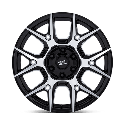 Moto Metal | MO813 MASON | 17.0x8.50 | 6X135/6X139.7 | 12 | GLOSS BLACK W/ MACHINED FACE