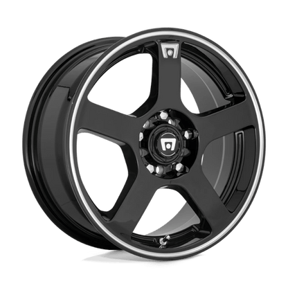Motegi | MR116 FS5 | 18.0x8.00 | 5X105/5X114.3 | 45 | GLOSS BLACK W/ MACHINED FLANGE