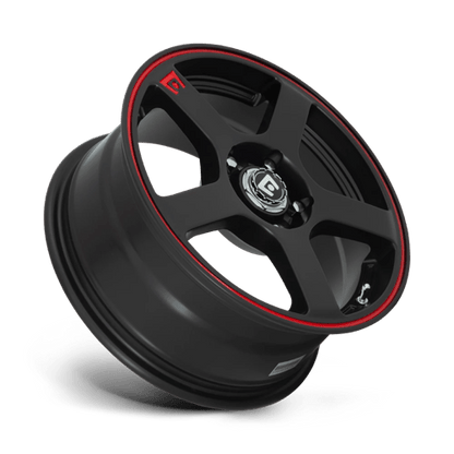 Motegi | MR116 FS5 | 16.0x7.00 | 5X108/5X114.3 | 40 | MATTE BLACK W/ RED STRIPE