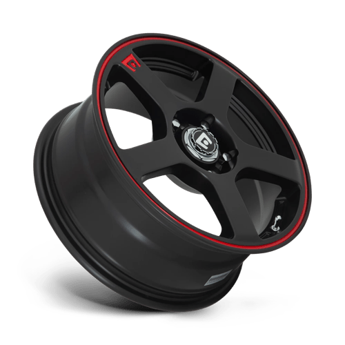 Motegi | MR116 FS5 | 16.0x7.00 | 4X108/4X114.3 | 40 | MATTE BLACK W/ RED STRIPE