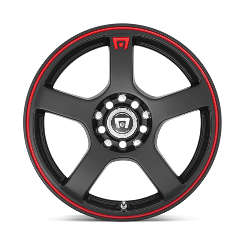 Motegi | MR116 FS5 | 18.0x8.00 | 5X114.3/5X120 | 35 | MATTE BLACK W/ RED STRIPE