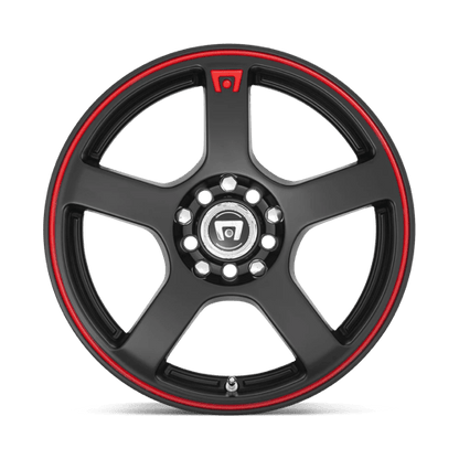 Motegi | MR116 FS5 | 18.0x8.00 | 5X114.3/5X120 | 35 | MATTE BLACK W/ RED STRIPE