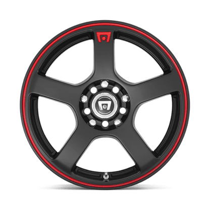 Motegi | MR116 FS5 | 17.0x7.00 | 4X100/4X108 | 40 | MATTE BLACK W/ RED STRIPE