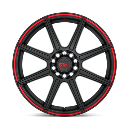 Motegi | MR142 CS8 | 17.0x7.00 | 4X100/4X108 | 40 | SATIN BLACK W/ RED STRIPE