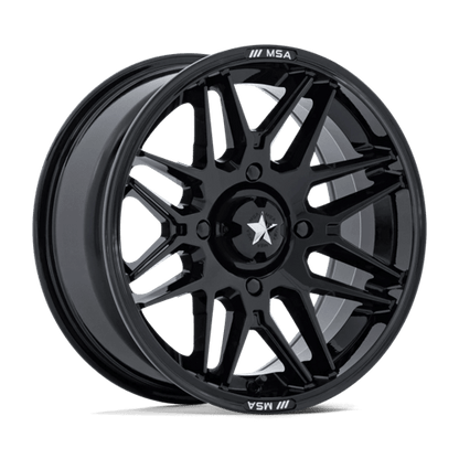 MSA Offroad Wheels | M52 RADAR UTV | 16.0x7.00 | 5X114.3 | 10 | GLOSS BLACK