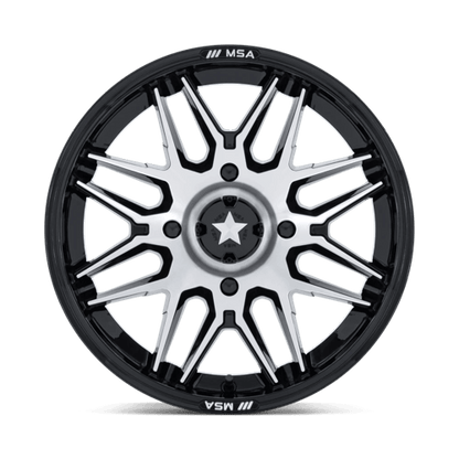 MSA Offroad Wheels | M52 RADAR UTV | 14.0x7.00 | 4X156 | 10 | GLOSS BLACK W/ MACHINED FACE