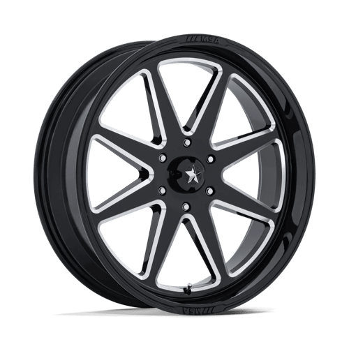 MSA Offroad Wheels | M54 SPARK UTV | 24.0x7.00 | 6X139.7 | 0 | GLOSS BLACK MILLED
