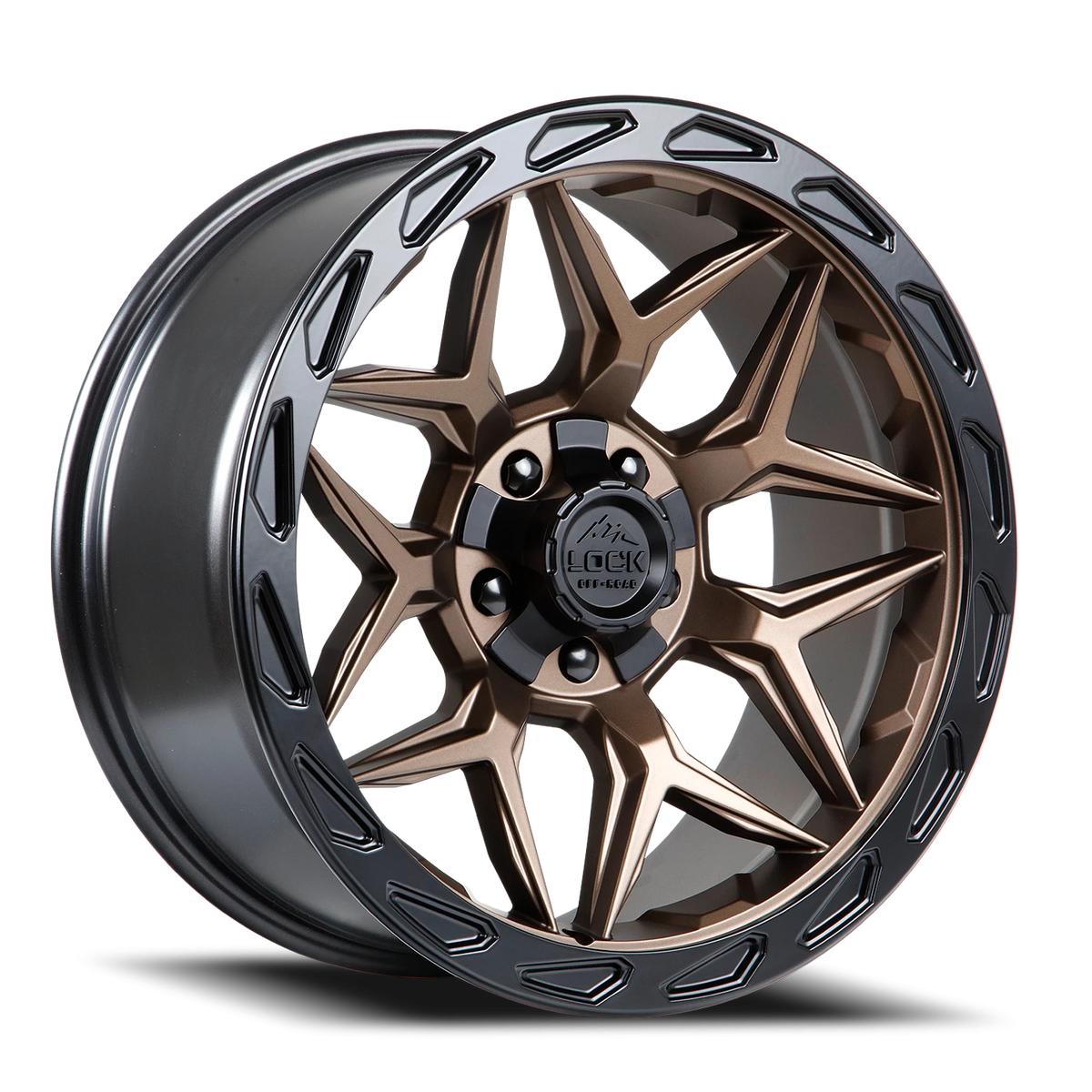 MATRIX | 20X10 | 8X165.1/8X170 | -18 | MATTE BRONZE W MATTE BLACK RING | MATRIX-2182MRMBR