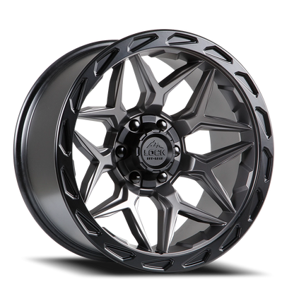 MATRIX | 20X10 | 6X135/6X139.7 | -18 | MATTE GREY W MATTE BLACK RING | MATRIX-2136MGMBR