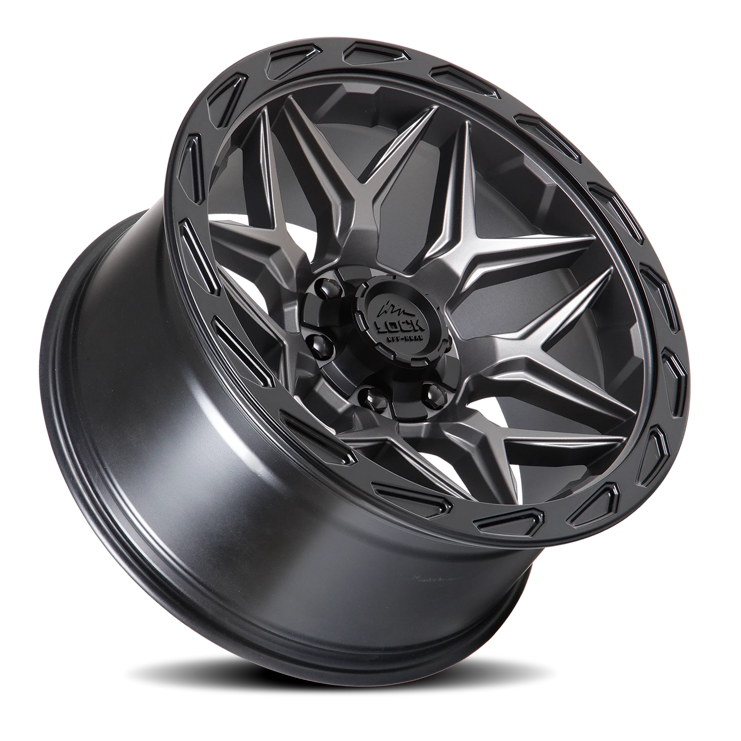 MATRIX | 17X9 | 6X135/6X139.7 | +0 | MATTE GREY W MATTE BLACK RING | MATRIX-7936MGMBR - Image 2
