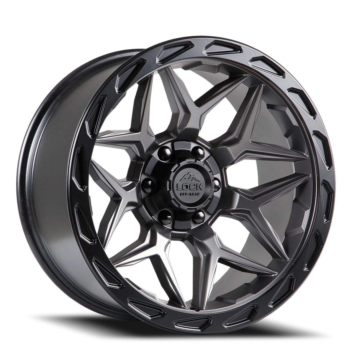 MATRIX | 20X10 | 8X165.1/8X170 | -18 | MATTE GREY W MATTE BLACK RING | MATRIX-2182MGMBR