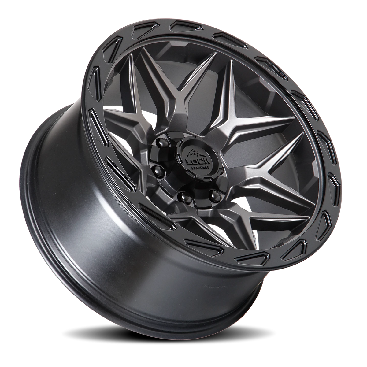 MATRIX | 20X10 | 8X165.1/8X170 | -18 | MATTE GREY W MATTE BLACK RING | MATRIX-2182MGMBR - Image 2