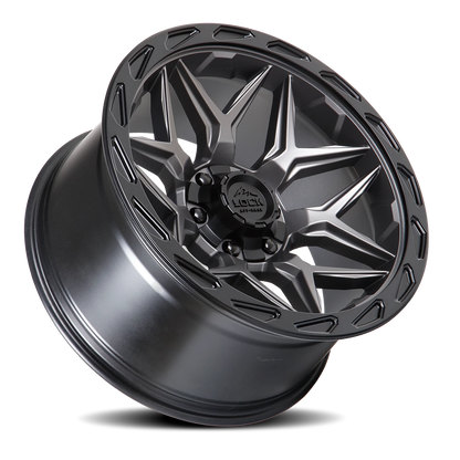 MATRIX | 20X10 | 8X165.1/8X170 | -18 | MATTE GREY W MATTE BLACK RING | MATRIX-2182MGMBR - Image 2
