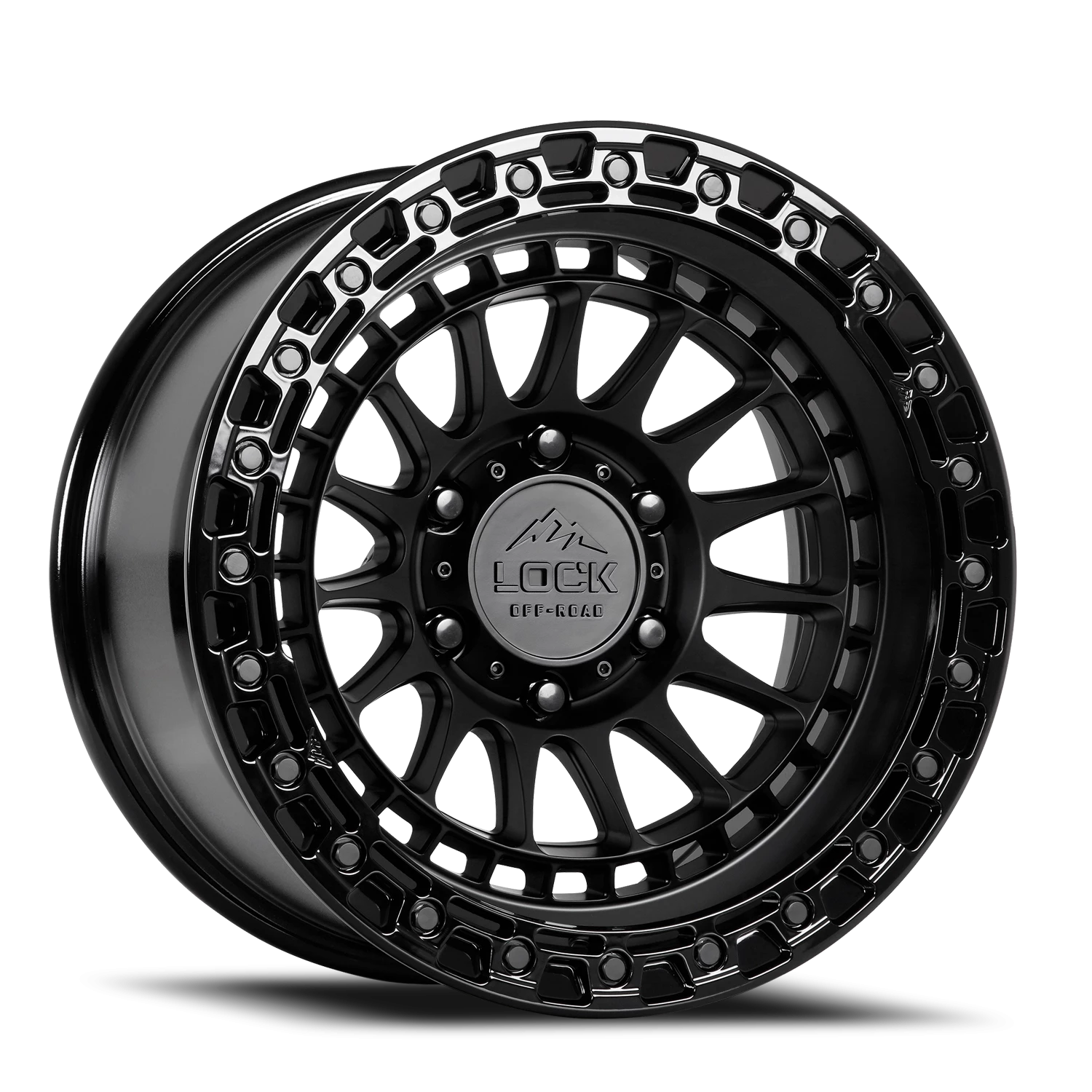 MOJAVE | 17X8.5 | 5X127 | +25 | MATTE BLACK W GLOSS BLACK RING | MOJAVE-78557GB