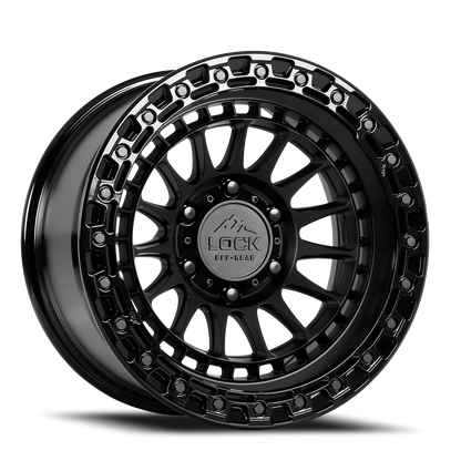 MOJAVE | 17X9 | 8X165.1 | -12 | MATTE BLACK W GLOSS BLACK RING | MOJAVE-7986GB12N