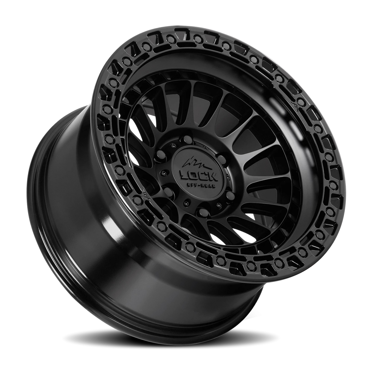 MOJAVE | 17X9 | 8X165.1 | -12 | MATTE BLACK W GLOSS BLACK RING | MOJAVE-7986GB12N - Image 2