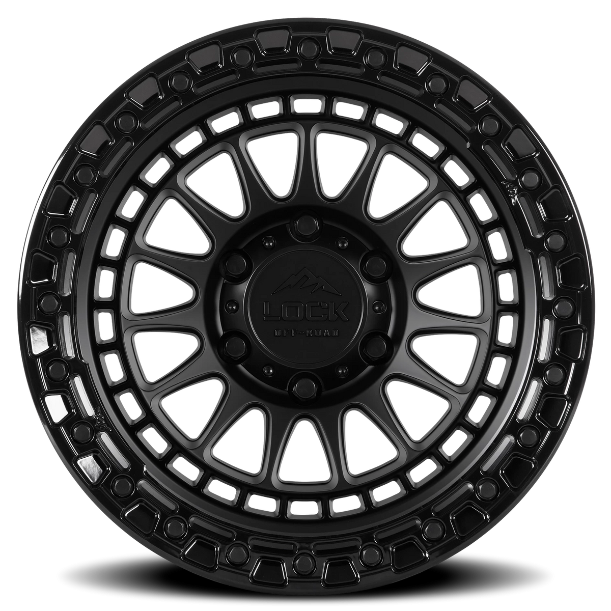 MOJAVE | 17X9 | 8X165.1 | -12 | MATTE BLACK W GLOSS BLACK RING | MOJAVE-7986GB12N - Image 3