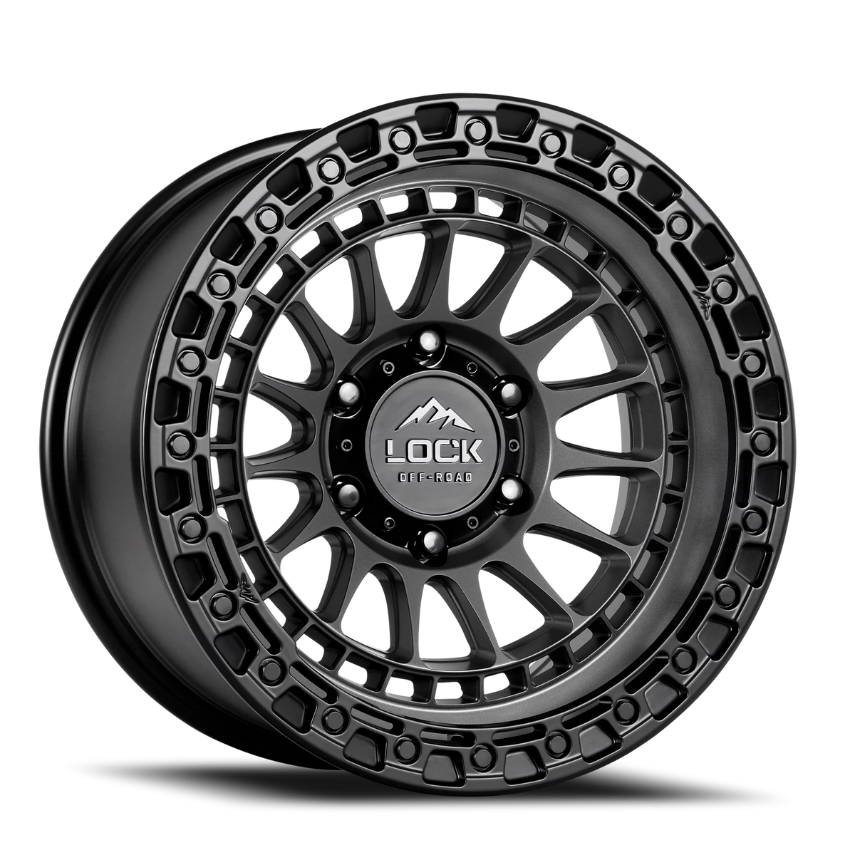 MOJAVE | 17X8.5 | 6X135 | +25 | MATTE GREY W MATTE BLACK RING | MOJAVE-78563MGMBR