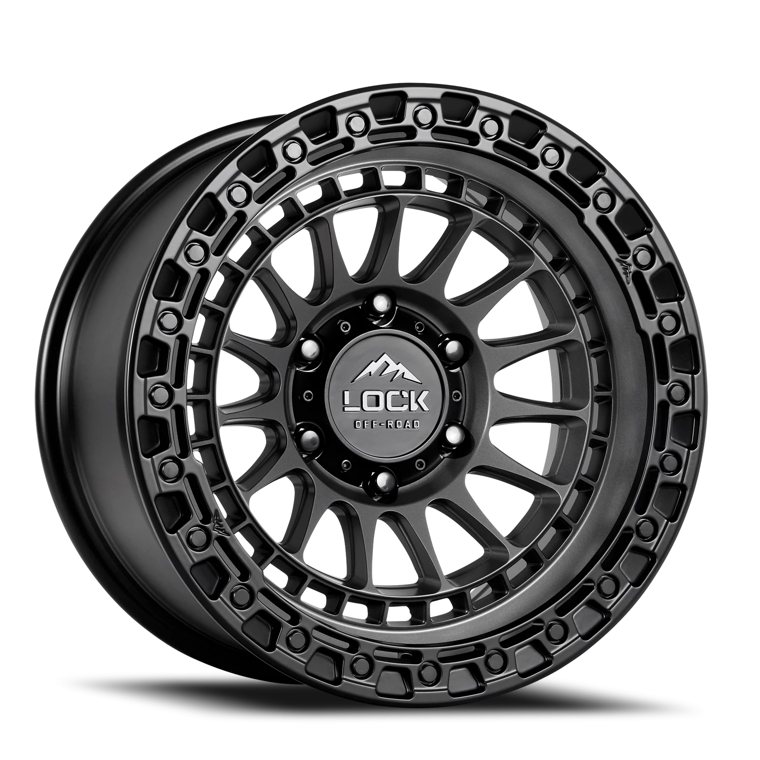 MOJAVE | 17X9 | 8X170 | -12 | MATTE GREY W MATTE BLACK RING | MOJAVE-7987MGMBR12N