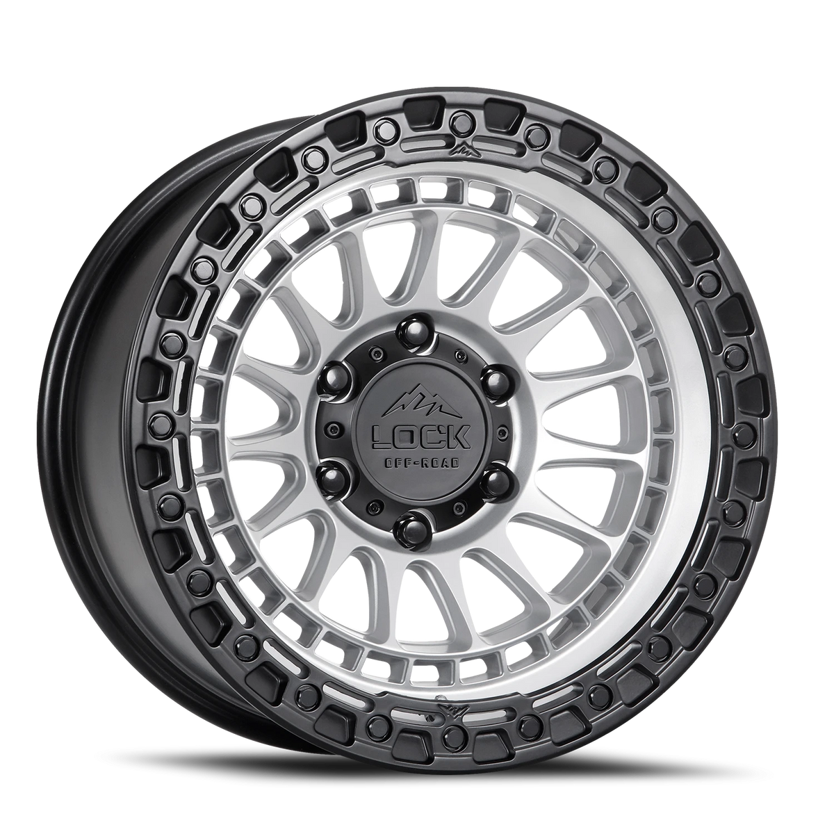 MOJAVE | 17X8.5 | 5X127 | +25 | MATTE SILVER WITH MATTE BLACK RING | MOJAVE-78557MSMBR