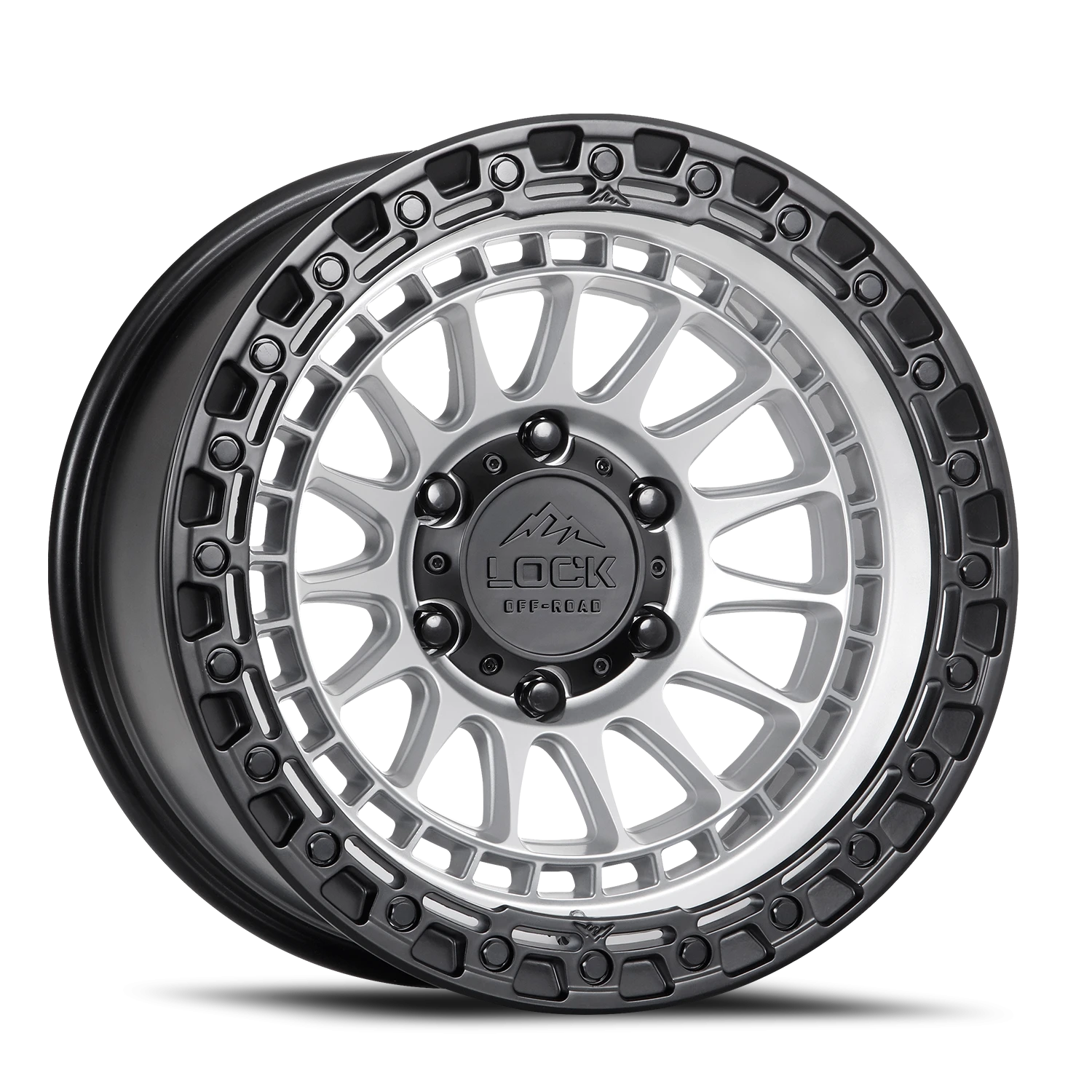 MOJAVE | 17X8.5 | 5X127 | +25 | MATTE SILVER WITH MATTE BLACK RING | MOJAVE-78557MSMBR