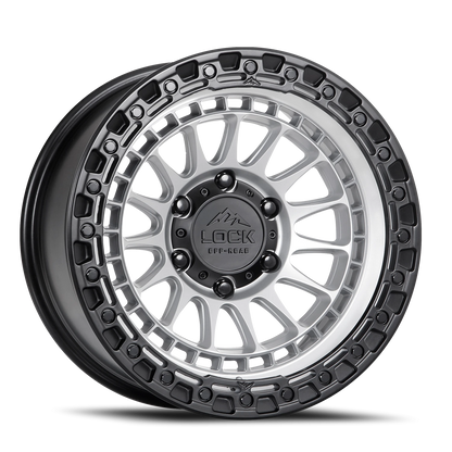 MOJAVE | 17X8.5 | 5X127 | +25 | MATTE SILVER WITH MATTE BLACK RING | MOJAVE-78557MSMBR